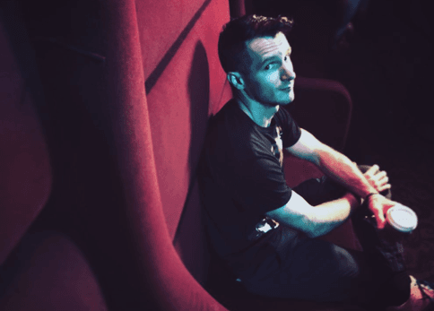 Bill Palmer behind a cinema camera