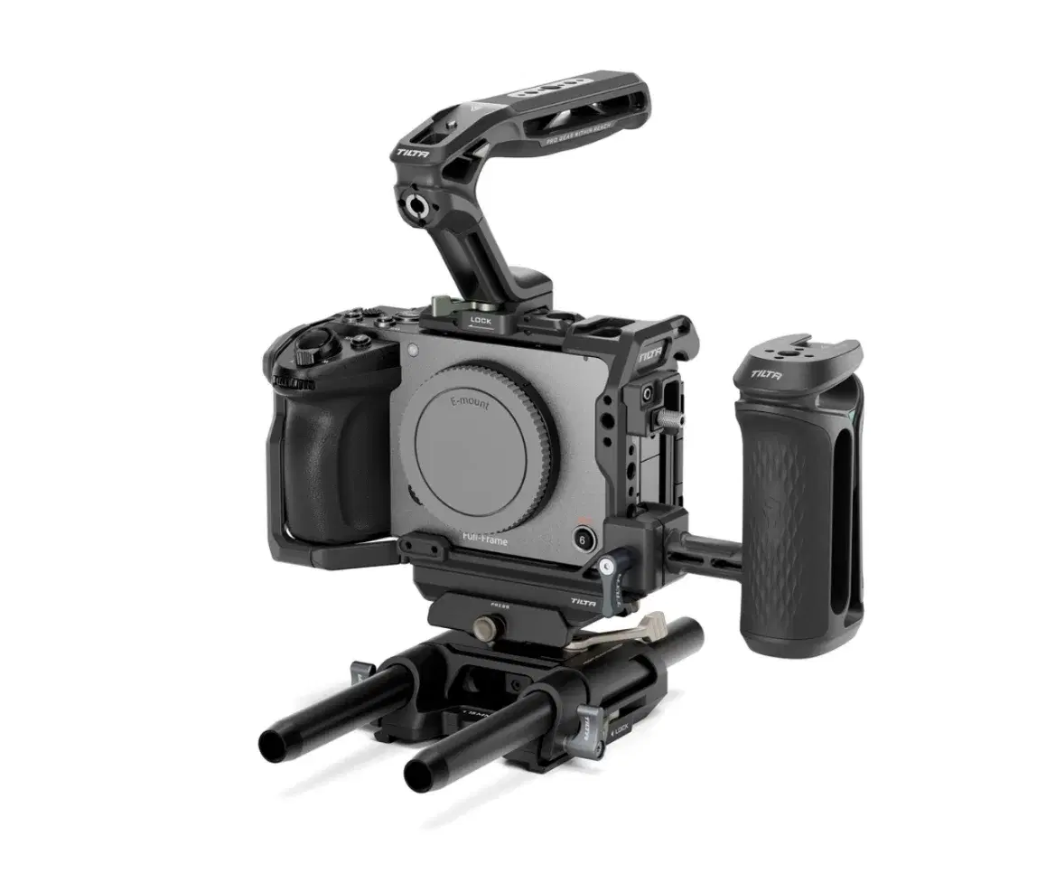 Tilta camera cage kit for the Sony FX5 with top handle, side handle and rod baseplate